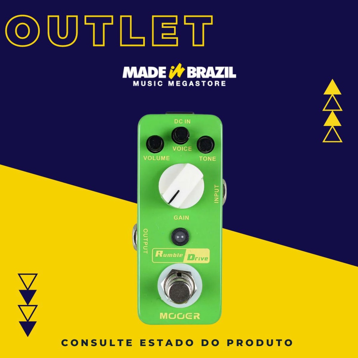 Pedal Rumble Drive Overdrive - OUTLET NO ESTADO Mooer - Made in Brazil