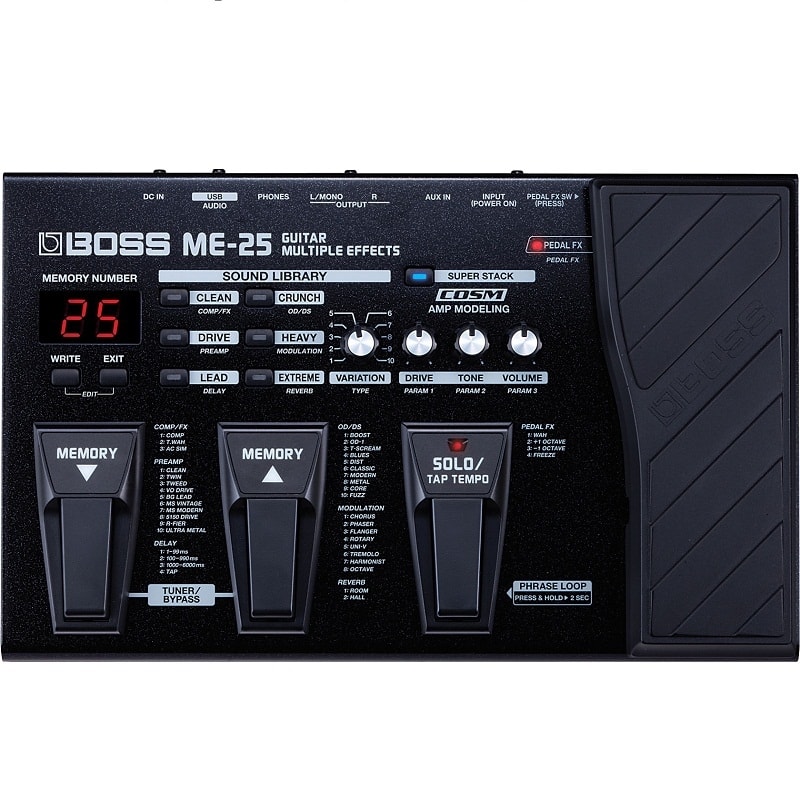 Pedaleira Boss Me-25 - Multi Efeito para Guitarra