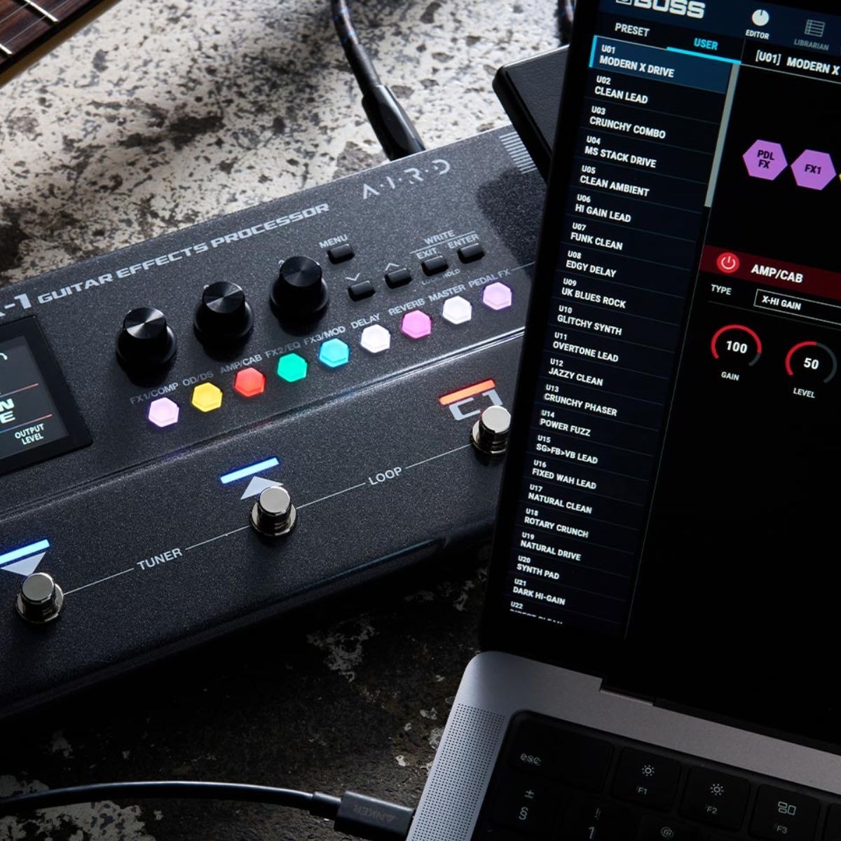 Pedaleira Boss GT-1 Processador Multi Efeito para Guitarra
