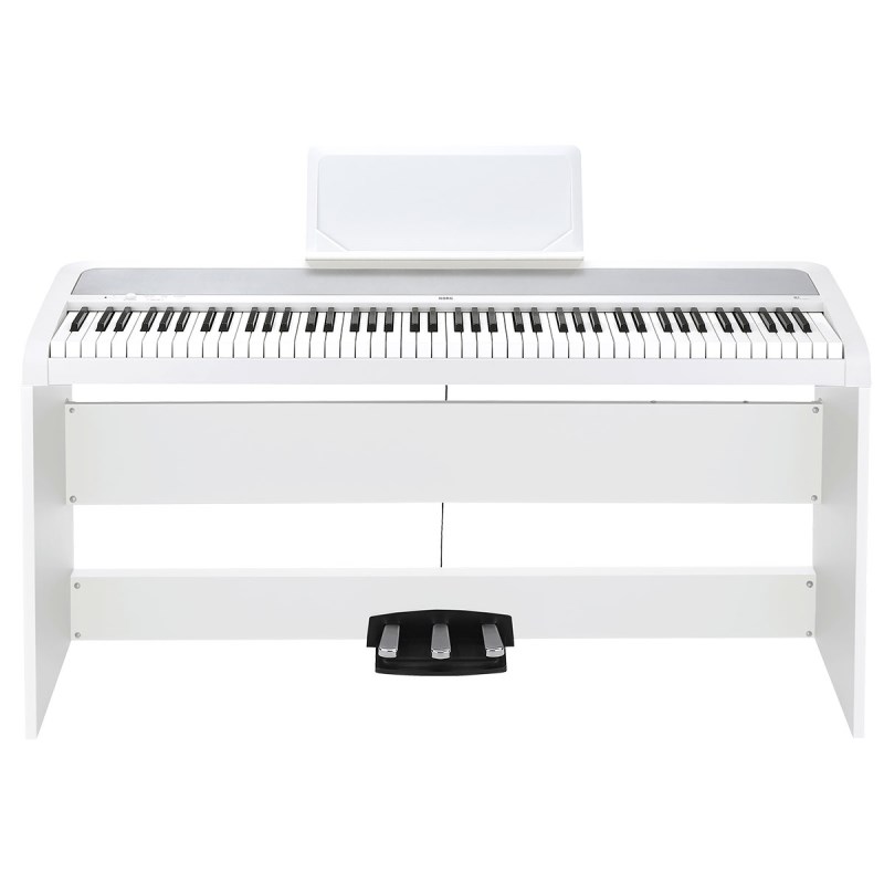 Piano Digital B1 SP 88 teclas com Estante Original STB1 e Pedais PU2 Korg - Branco (WH)