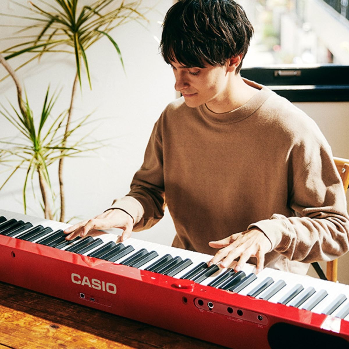 Piano Digital Casio Privia PX-S1100 Com Pedal e Fonte - Vermelho