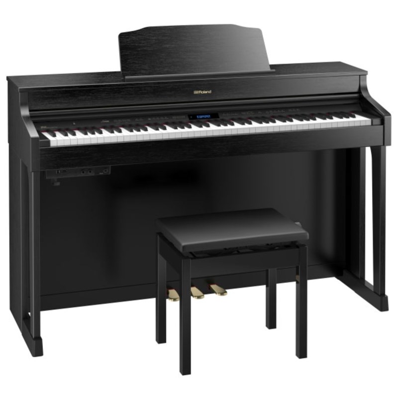 Piano Digital HP603 com Estante KSC-80 e Banco Roland - Preto (Contemporary Black) (CB)