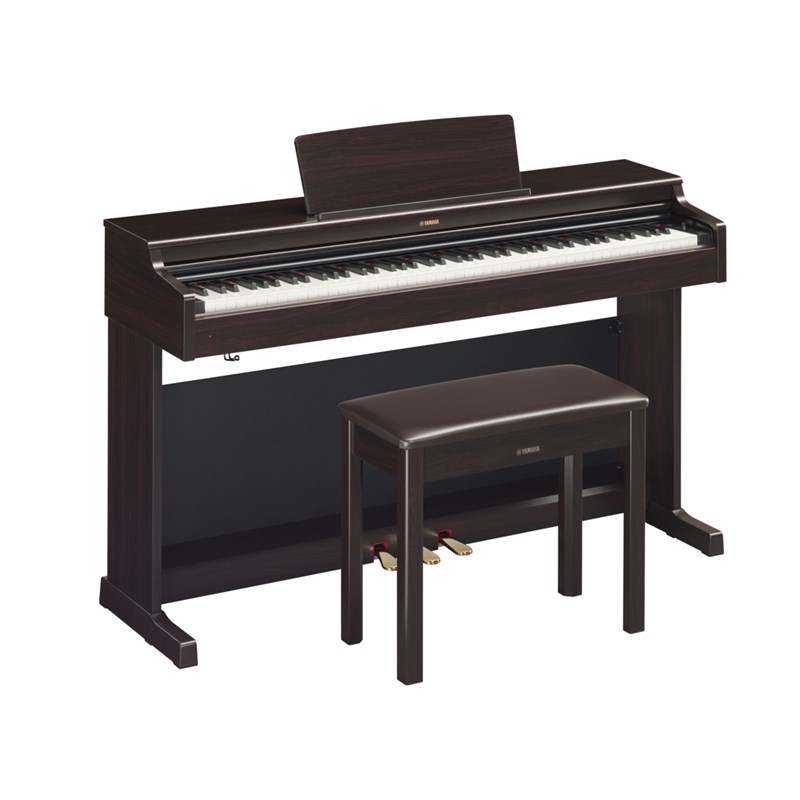 Piano digital YDP-164R com fonte original e banco Yamaha - Marrom (Dark Rosewood) (DR)
