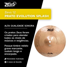 Prato Evolution Splash 12 Polegadas B10 ZEVS12 Zeus