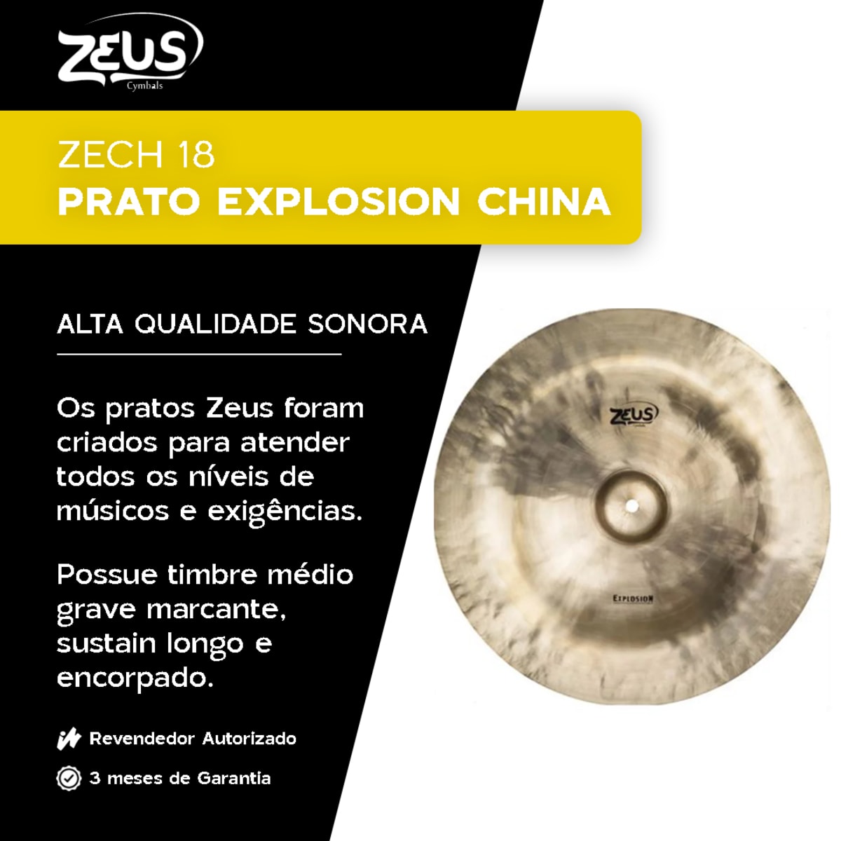 Prato Zeus Explosion China 18 Polegadas ZECH18
