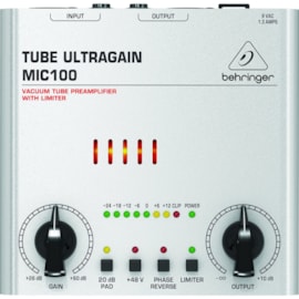 Pré Amplificador MIC 100 Tube Ultragain Valvulado Behringer Pré Amplificador MIC 100 Tube Ultragain Valvulado Behringer