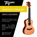 Ukulele Acustico Concert Tagima 43K Pré Duas bandas Afinador