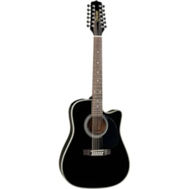 Violão Dreadnought Elétrico Eg-531c 12 Cordas Bk Takamine - Preto (BK) Violão Dreadnought Elétrico Eg-531c 12 Cordas Bk Takamine - Preto (BK)