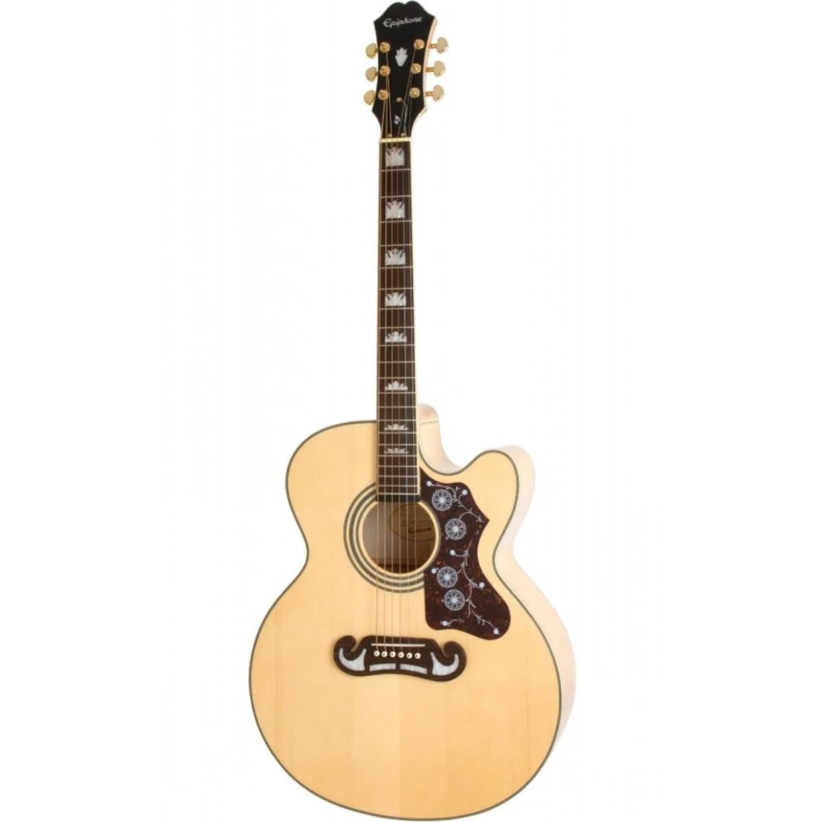 Violão Epiphone Jumbo Eletroacústico Aço J-200EC Studio - Vintage