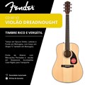 Violão Fender Acústico Aço CD-60 V3 Dreadnought Folk com Case