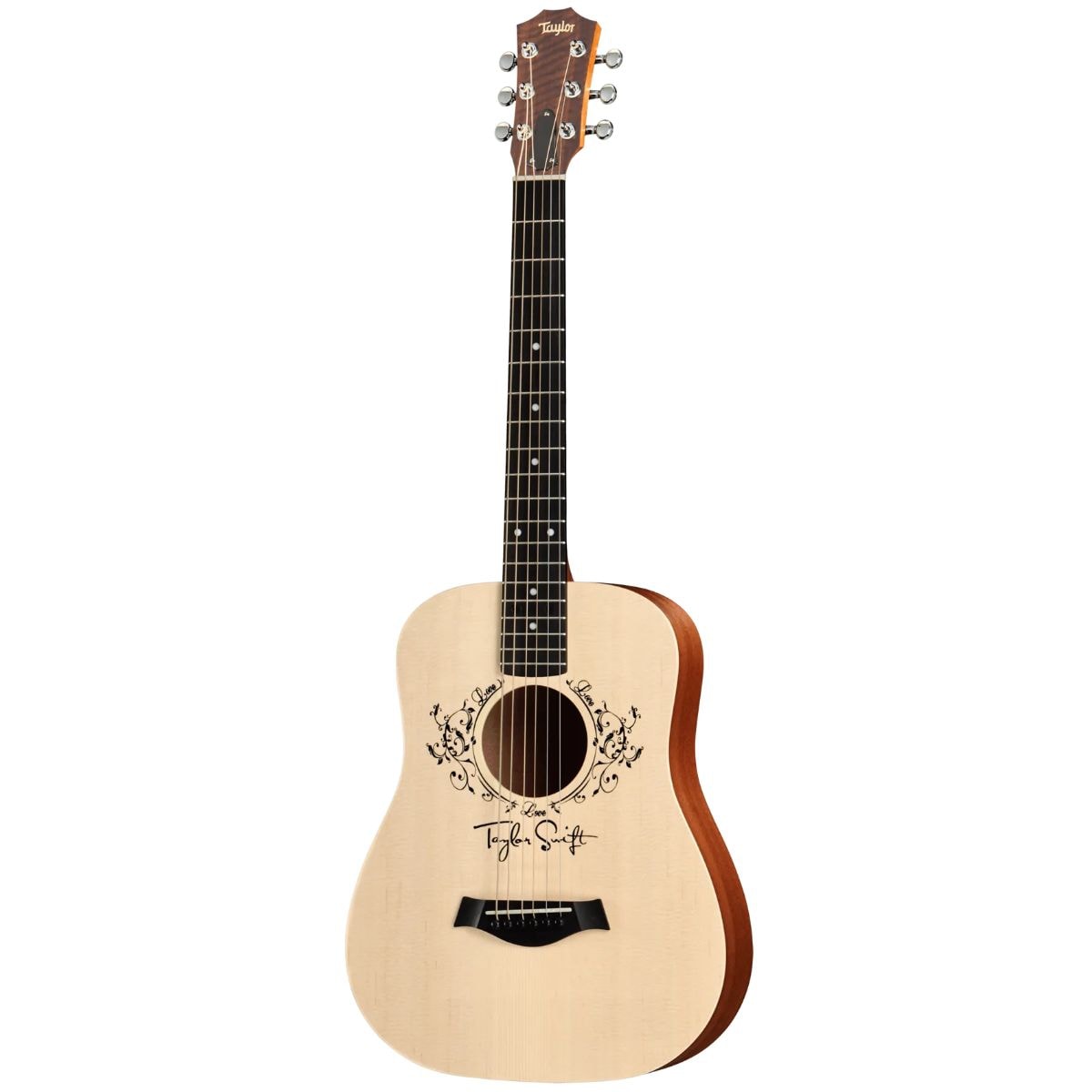 Violão Taylor Eletroacústico Aço Signature Taylor Swift Baby TS-BTe